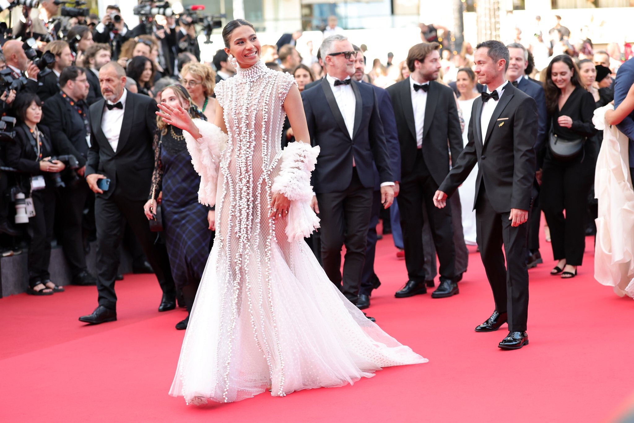 Shubhangi dutt also walked at Cannes Film Festival Red Carpet 2025